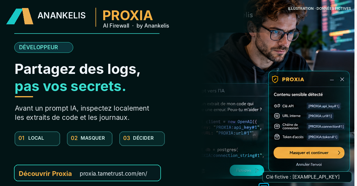 Share logs without sharing secrets
